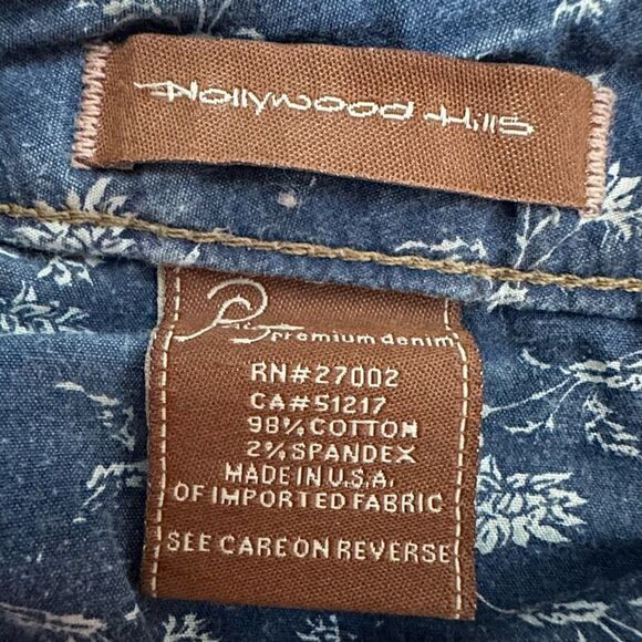 Paige Jeans Womens 29 Blue Premium Denim Hollywood Hills Low/Mid Rise Bootcut - Picture 6 of 9